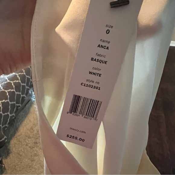 Theory Anca Silk White Basque Silk Skirt - Picture 7 of 8